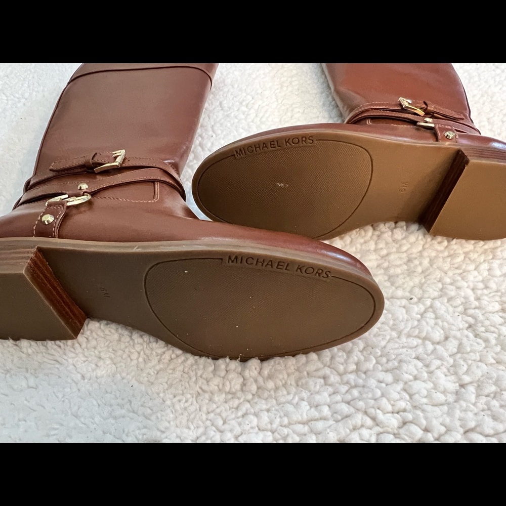New Michael Kors Brown Preston Tall Riding Boots NEW 6M - Picture 3 of 13